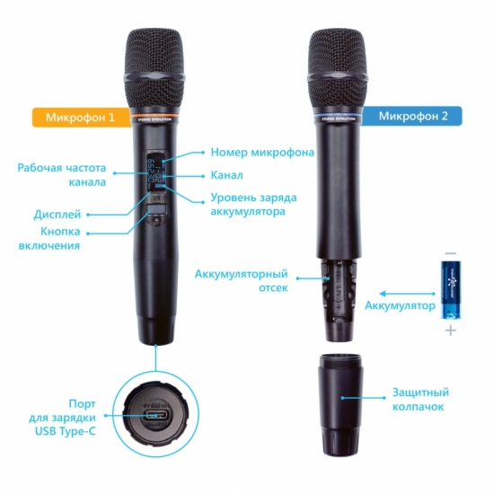 Фото Комплект караоке EVO Thump 212XT Dual SUB PLUS