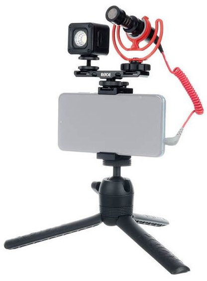 Фото Комплект RODE Vlogger Kit Universal ORANGE c оранжевой меховой ветрозащитой