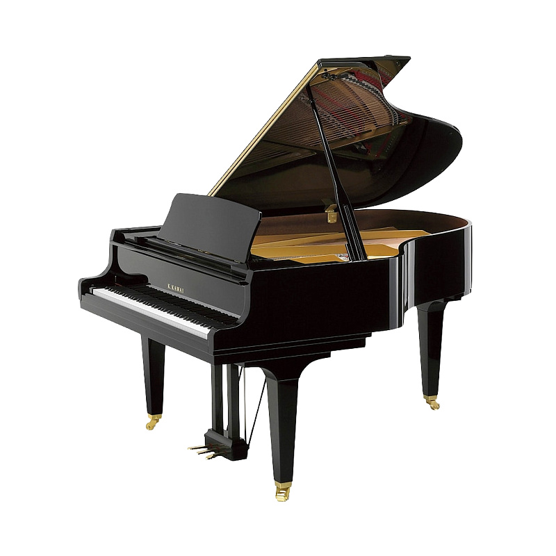 Фото Kawai GL50 M/ PEP рояль, длина 188 см, цвет черный полированный, банкетка в комплекте, Япония