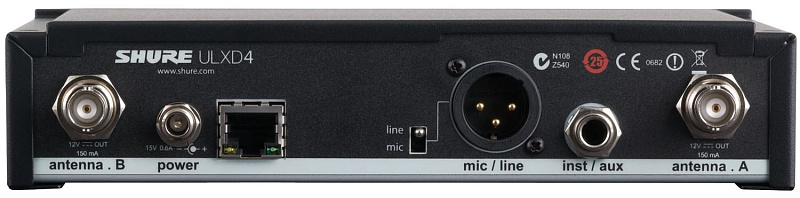 Фото SHURE ULXD4E K51 606 - 670 MHz цифровой приемник серии ULXD