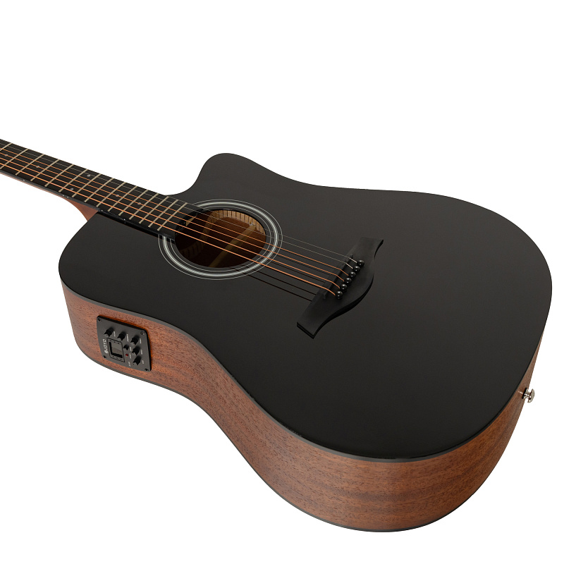 Фото Электроакустическая гитара ROCKDALE Aurora D3 C BK E Gloss