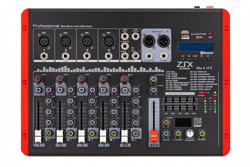 Фото Микшерный пульт ZTX audio Mix 4.1.Fx