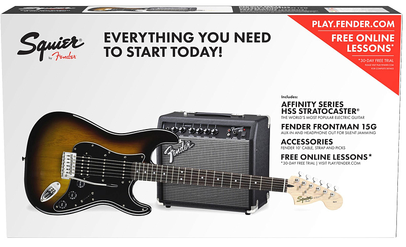 Фото FENDER SQUIER PK STRAT HSS 15G BSB 230V EU