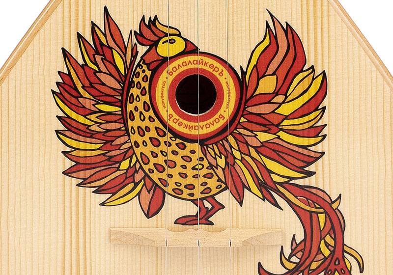 SBF-FB Festival Decor Балалайка трехструнная уменьшенная, жар-птица, Балалайкеръ в магазине Music-Hummer