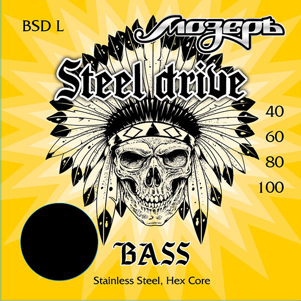 Комплект струн для бас-гитары Мозеръ BSD-L Steel Drive в магазине Music-Hummer