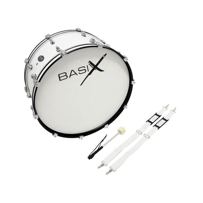 Маршевый бас-барабан BASIX 24 x 10 (белый) в магазине Music-Hummer