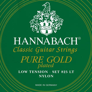 Комплект струн для классической гитары Hannabach 825LT Green PURE GOLD в магазине Music-Hummer