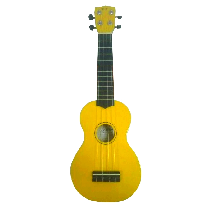 WIKI UK10G YLW -  гитара укулеле сопрано,клен, цвет желтый глянец, чехол в комплекте в магазине Music-Hummer