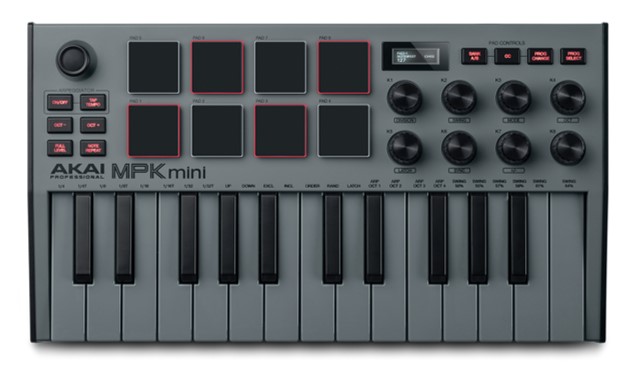 MIDI клавиатура AKAI PRO MPK MINI MK3 Grey в магазине Music-Hummer