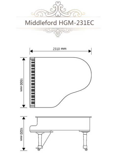 Рояль Middleford HGM-231EC в магазине Music-Hummer