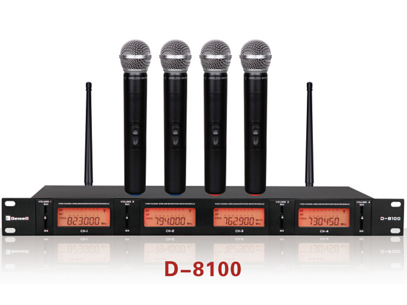 Dewell D-8100 4-ех канальная радиосистема в магазине Music-Hummer