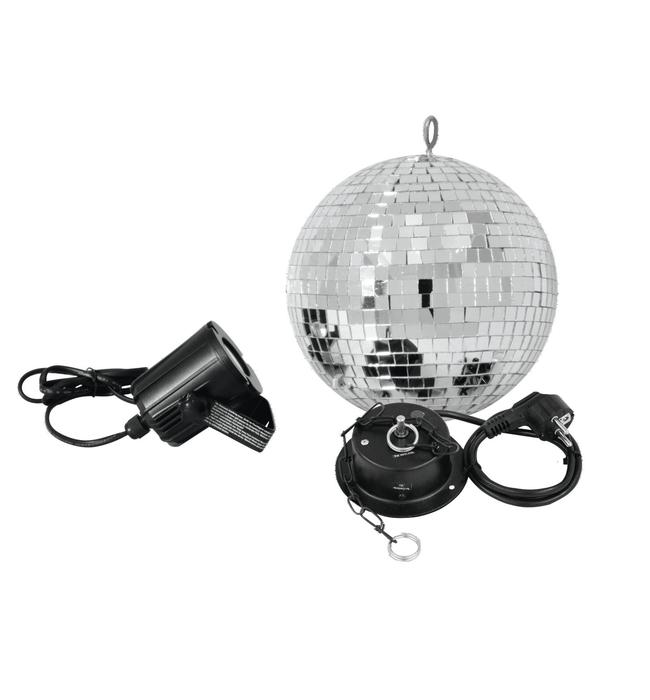 EUROLITE Mirror Ball 20 cm SET LED 6000K  в магазине Music-Hummer