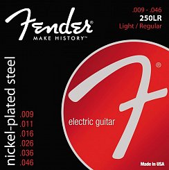 FENDER STRINGS NEW SUPER 250LR NPS BALL END 9-46, струны для электрогитары, стальные с никелевым покрытием