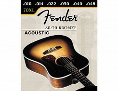FENDER STRINGS NEW ACOUSTIC 70-12L 80/20 BRZ BAL END 10-48, струны для 12-струнной акустической гитары