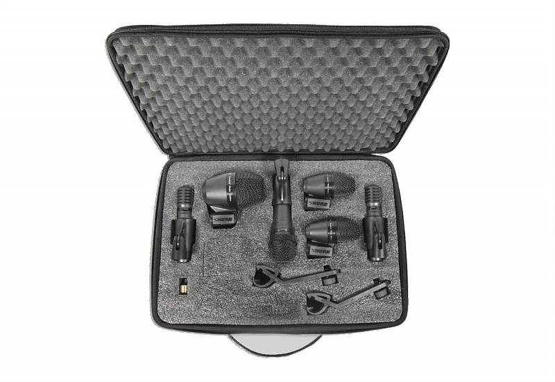 SHURE PGADRUMKIT6 набор микрофонов для ударных, включает 1 PGA52, 2 PGA56s, 1 PGA 57 и 2 PGA81s в магазине Music-Hummer