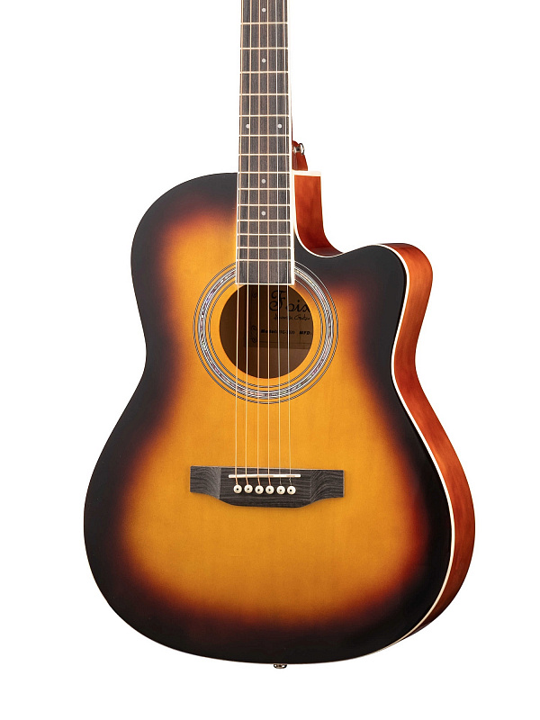 Акустическая гитара Foix FFG-3039-SB, с вырезом, санберст в магазине Music-Hummer
