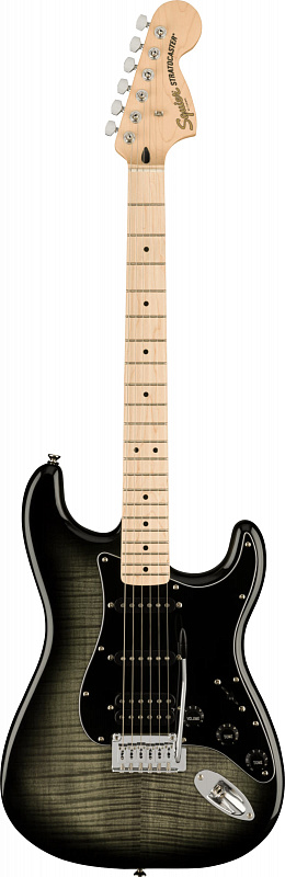 Электрогитара FENDER SQUIER Affinity 2021 Stratocaster FMT HSS MN Black Burst в магазине Music-Hummer