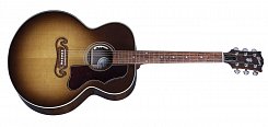 GIBSON SJ-100 WALNUT Honeyburst акустическая гитара Super Jumbo со звукоснимателем и кейсом цвет санберст