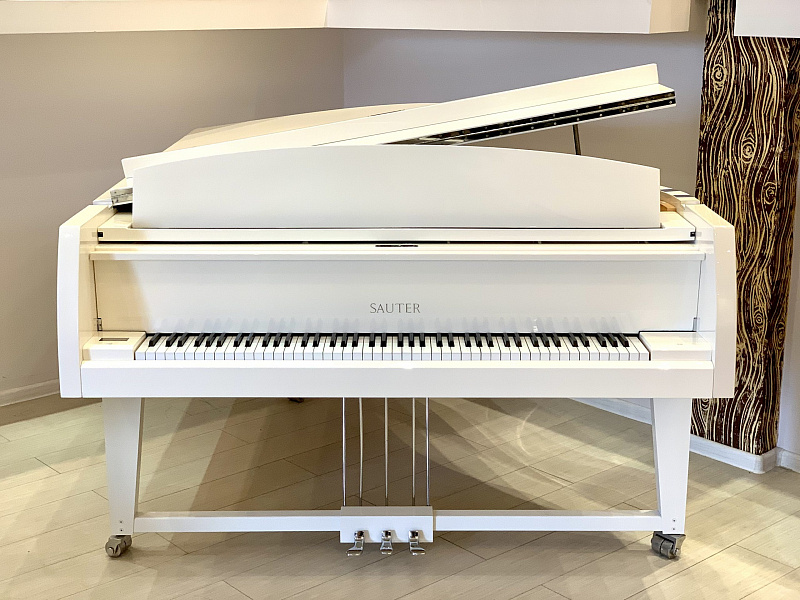 Белый кабинетный рояль Sauter 210 Vivace Peter-Maly-Edition White Polished в магазине Music-Hummer