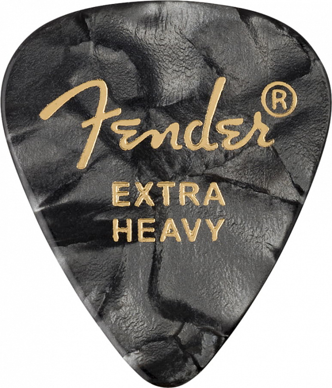 FENDER 351 Shape Premium Picks Extra Heavy Black Moto 12 Count в магазине Music-Hummer