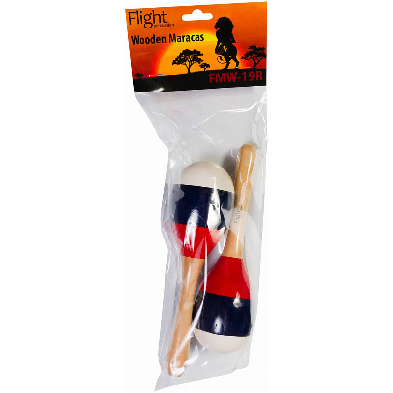 FLIGHT FMW 19R - Маракасы деревянные Флайт в магазине Music-Hummer