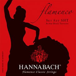 Комплект струн для классической гитары Hannabach 827SHT Red FLAMENCO