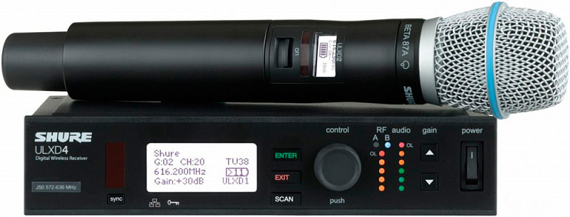 SHURE ULXD24E/BETA87A K51 606 - 670 MHz цифровая радиосистема с ручным передатчиком Beta87A в магазине Music-Hummer