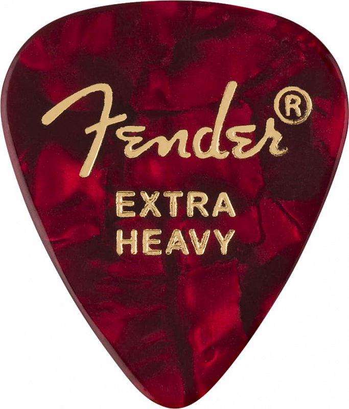 FENDER 351 Shape Premium Picks Extra Heavy Red Moto 12 Count в магазине Music-Hummer