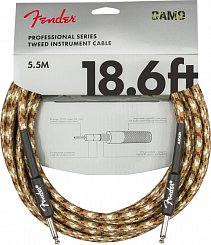FENDER Professional Series Instrument Cable Straight/Straight 18.6` Desert Camo