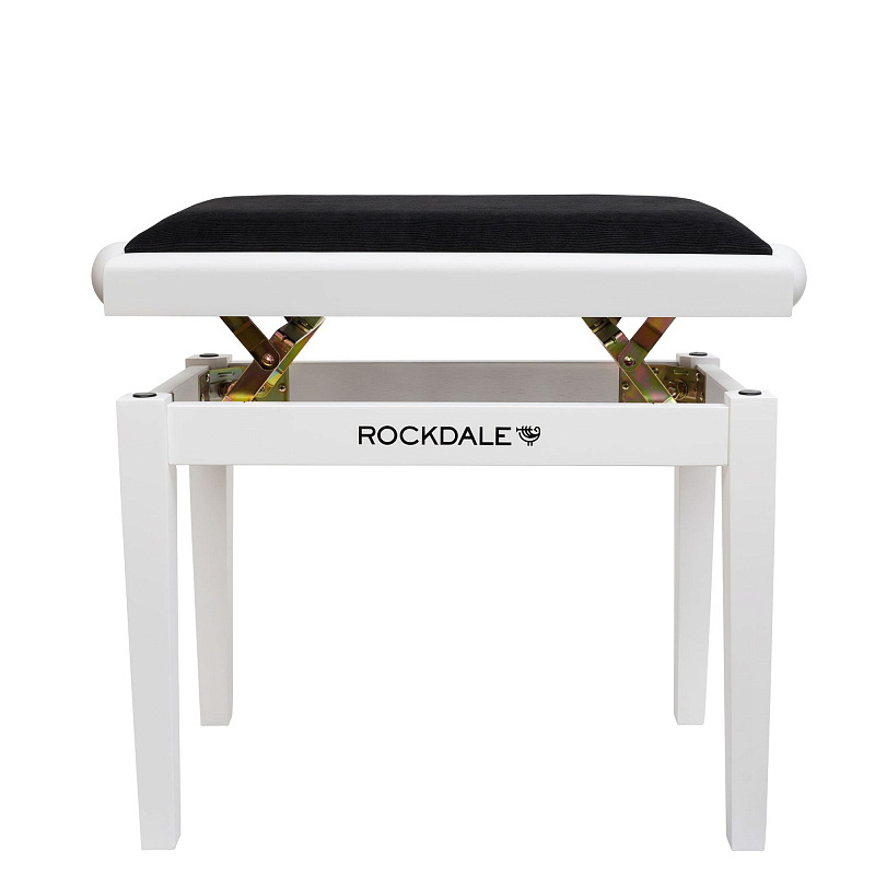 Банкетка для пианиста ROCKDALE RHAPSODY 131 SV WHITE BLACK в магазине Music-Hummer