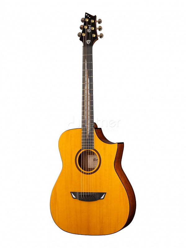 Luxe-WCASE-NAT Электро-акустическая гитара, с вырезом, цвет натуральный, с чехлом, Cort в магазине Music-Hummer