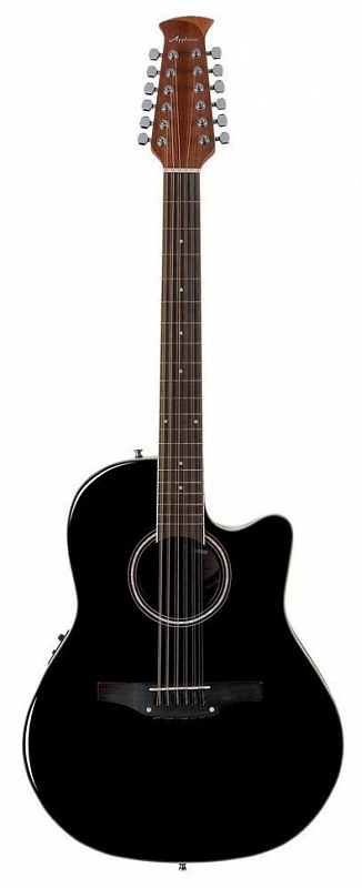 12-струнная электроакустическая гитара APPLAUSE AB2412II-5S Balladeer Mid Cutaway BlackSatin в магазине Music-Hummer