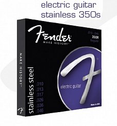 FENDER STRINGS NEW STAINLESS 350R STNLS STL BALL END 10-46, струны для электрогитары, стальные