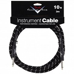 FENDER CUSTOM SHOP 10' INSTRUMENT CABLE BLACK TWEED инстументальный кабель