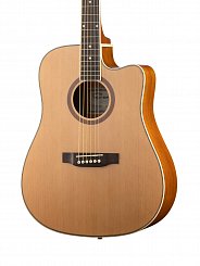 Акустическая гитара, с вырезом, цвет натуральный Caraya F668C-N