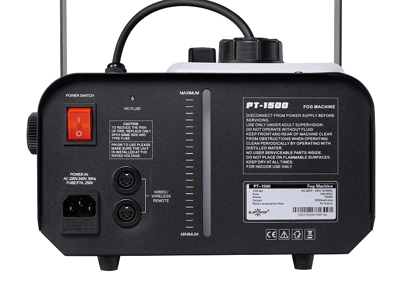 Генератор дыма DJPower PT-1500 в магазине Music-Hummer