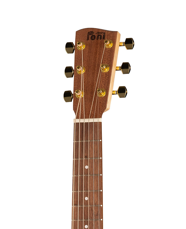 TR2-3 Гитара электро-акустическая, трэвел, сапеле, Poni в магазине Music-Hummer