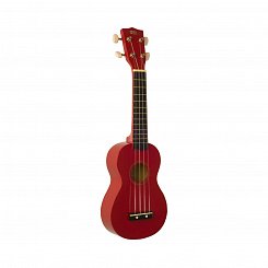 WIKI UK10G RD -  гитара укулеле сопрано, клен, цвет - красный глянец,чехол в комплекте