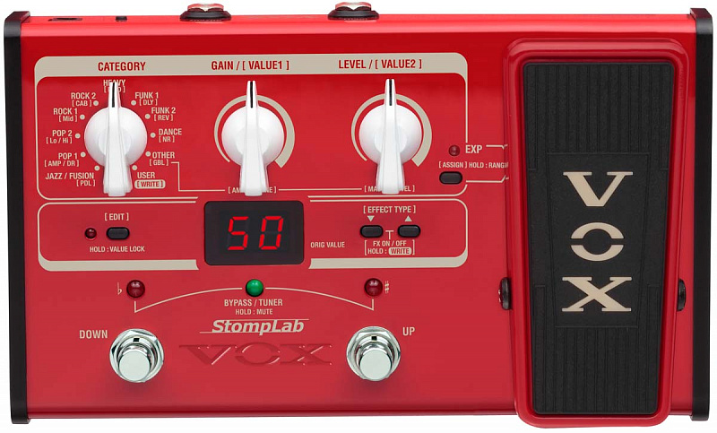 VOX STOMPLAB 2B процессор эффектов для бас гитар в магазине Music-Hummer