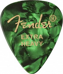 FENDER 351 Shape Premium Picks Extra Heavy Green Moto 12 Count