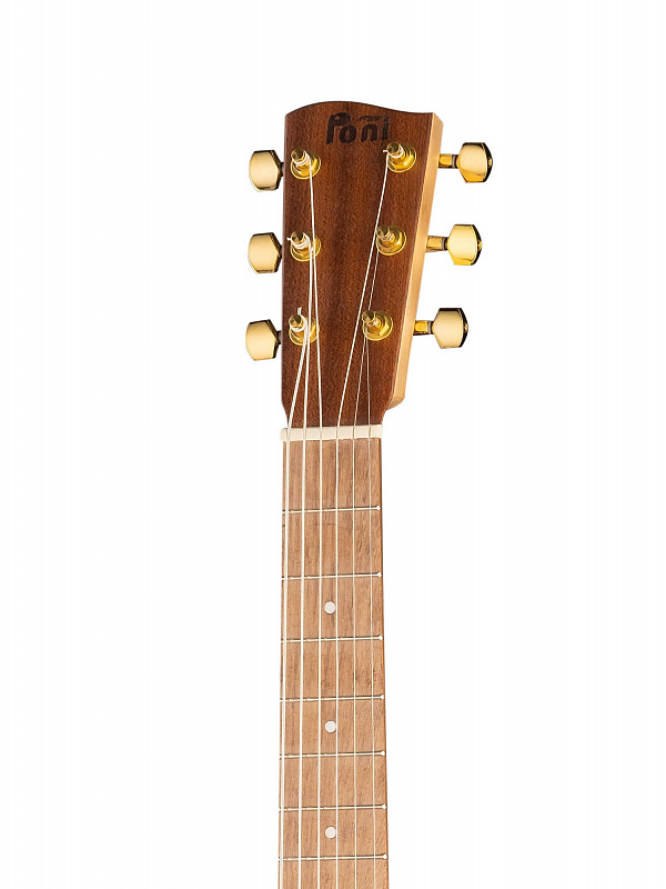 TG1-3 Гитара акустическая, трэвел винтаж, сапеле, Poni в магазине Music-Hummer