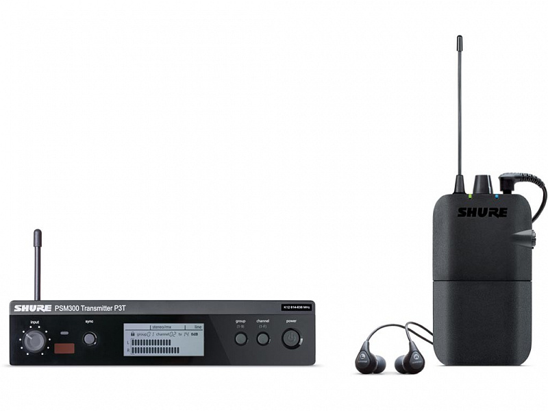 SHURE P3TER K12 614 - 638 MHz беспроводная система персонального мониторинга PSM300 с пластмассовым приемниковым в магазине Music-Hummer