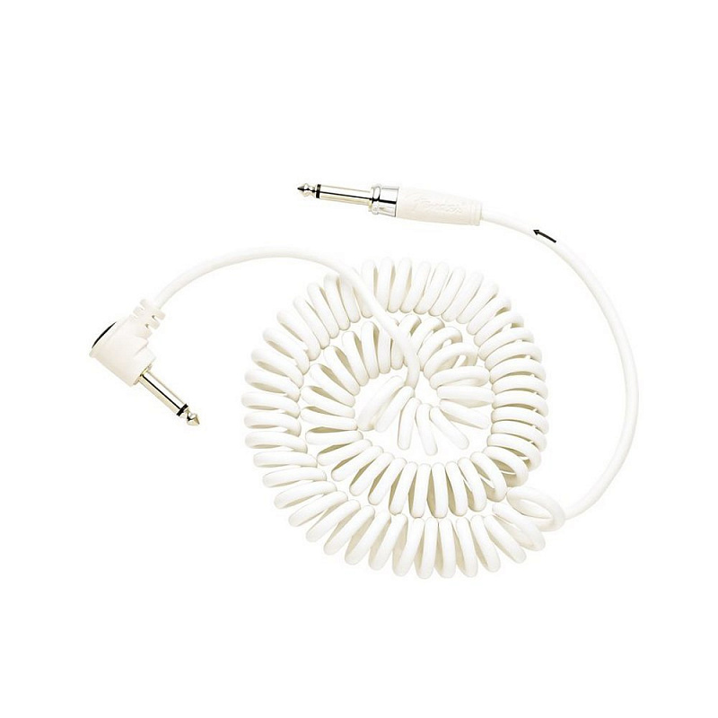 FENDER KOIL KORD - 30 INSTRUMENT CABLE WHITE гитарный кабель, цвет- белый, шнур витой в магазине Music-Hummer