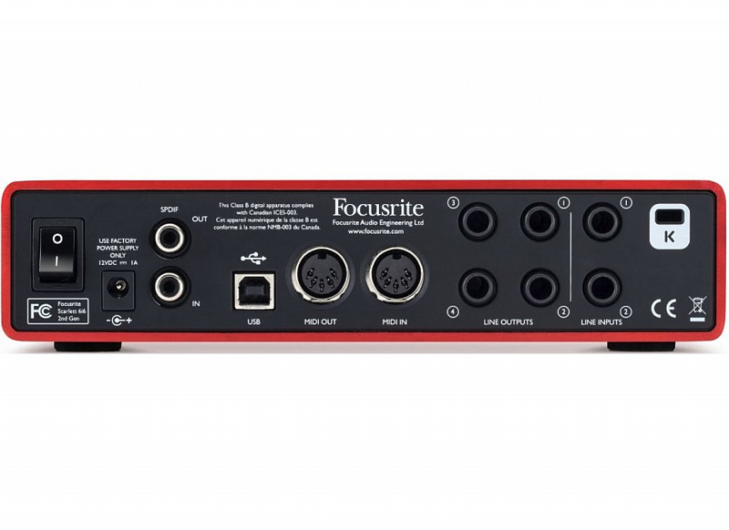 FOCUSRITE Scarlett 6i6 2nd Gen USB аудио интерфейс в магазине Music-Hummer