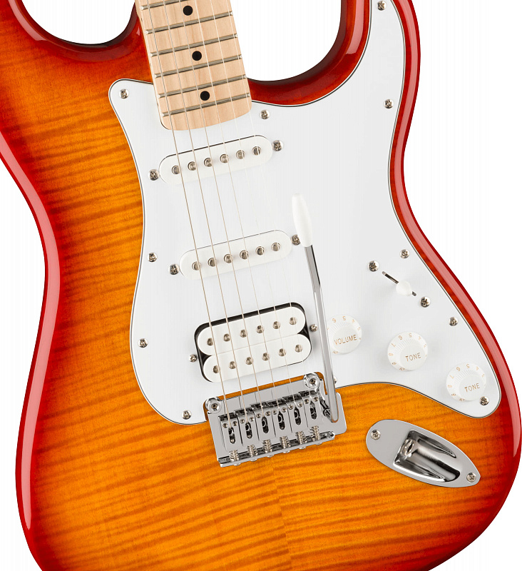 Электрогитара FENDER SQUIER Affinity 2021 Stratocaster FMT HSS MN Sienna Sunburst в магазине Music-Hummer