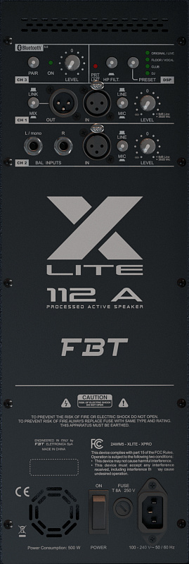 Активная акустическая система FBT X-LITE 112A в магазине Music-Hummer