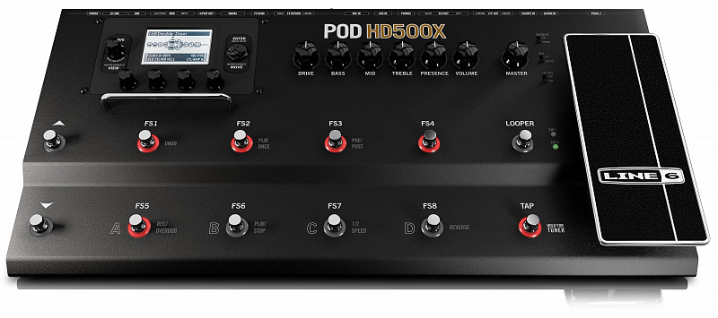 LINE6 POD HD500X гитарный процессор эффектов, 12 футсвичей, педаль экспрессии в магазине Music-Hummer